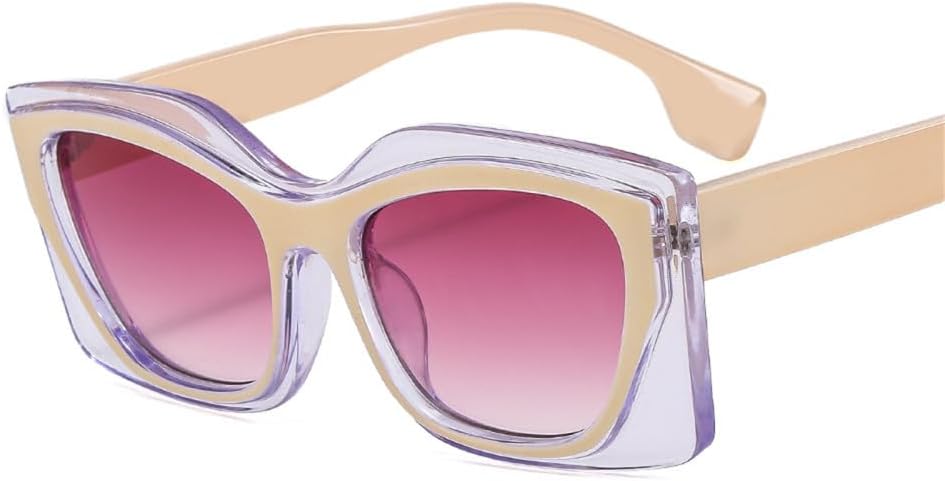 Солнцезащитные очки в прозрачной оправе «кошачий глаз» с прозрачными линзами, женские, с защитой от УФ-излучения UV400, мужские и женские, класса люкс TYUVIVO, Beige Purple
Солнцезащитные очки в прозрачной оправе «кошачий глаз» с прозрачными линзами, женские, с защитой от УФ-излучения UV400, мужские и женские, класса люкс TYUVIVO, Beige Purple