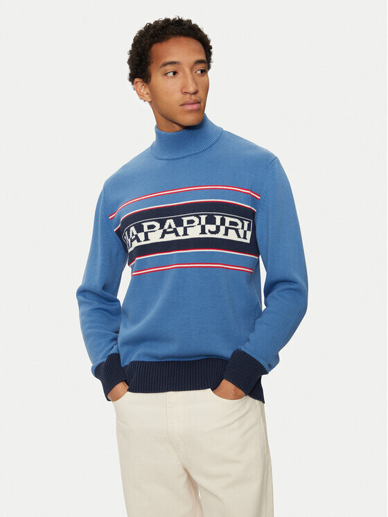 Свитер с высоким воротником обычного кроя Napapijri, синий
Свитер с высоким воротником обычного кроя Napapijri, синий