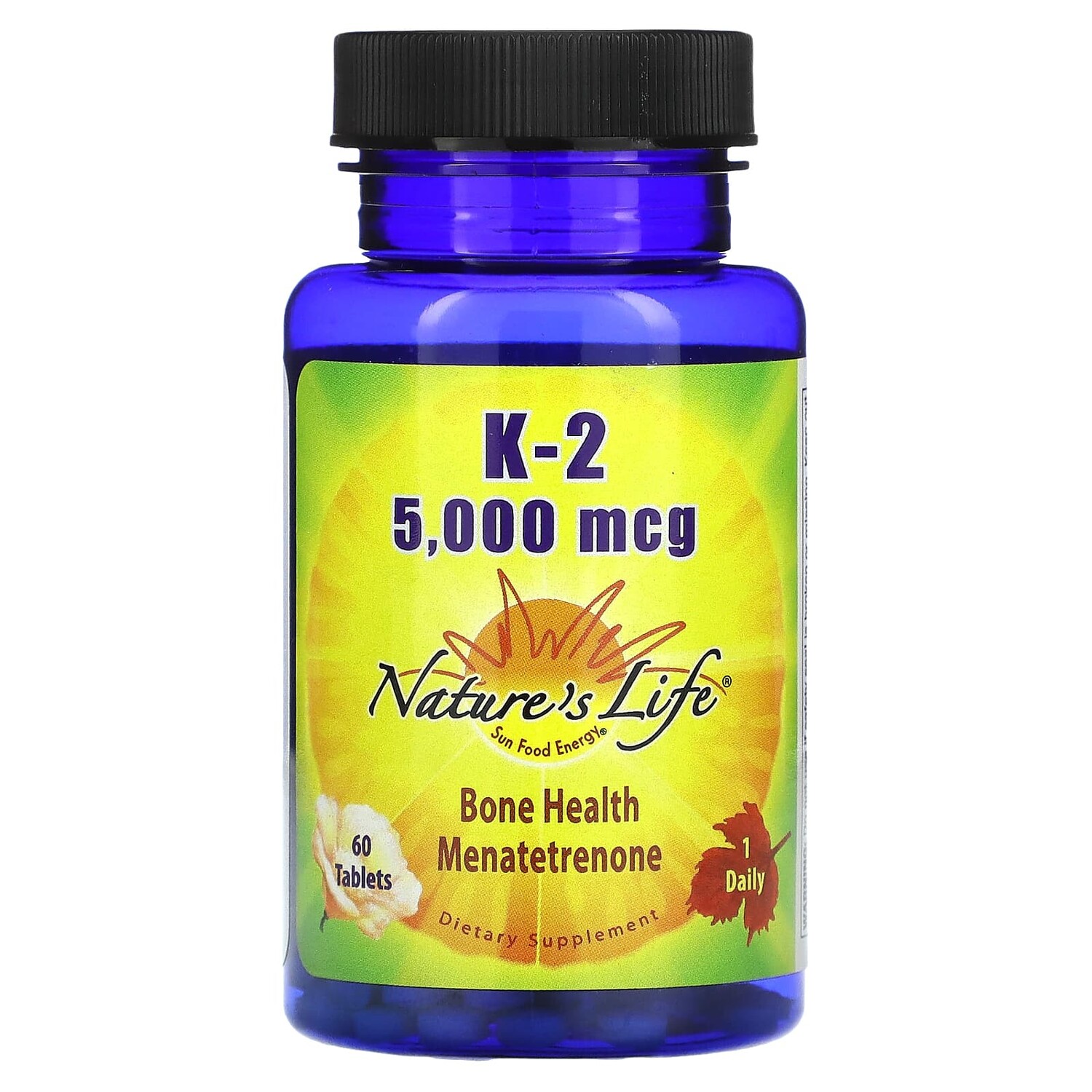 Nature's Life K2 менатетренон 5000 мкг 60 таблеток
Nature's Life K2 менатетренон 5000 мкг 60 таблеток