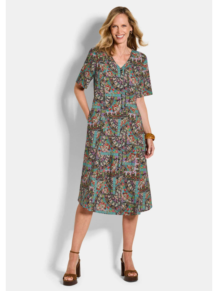 GOLDNER Платье из вискозы с восточным узором, выполненное в ярких цветах и с рисунком
GOLDNER Платье из вискозы с восточным узором, выполненное в ярких цветах и с рисунком