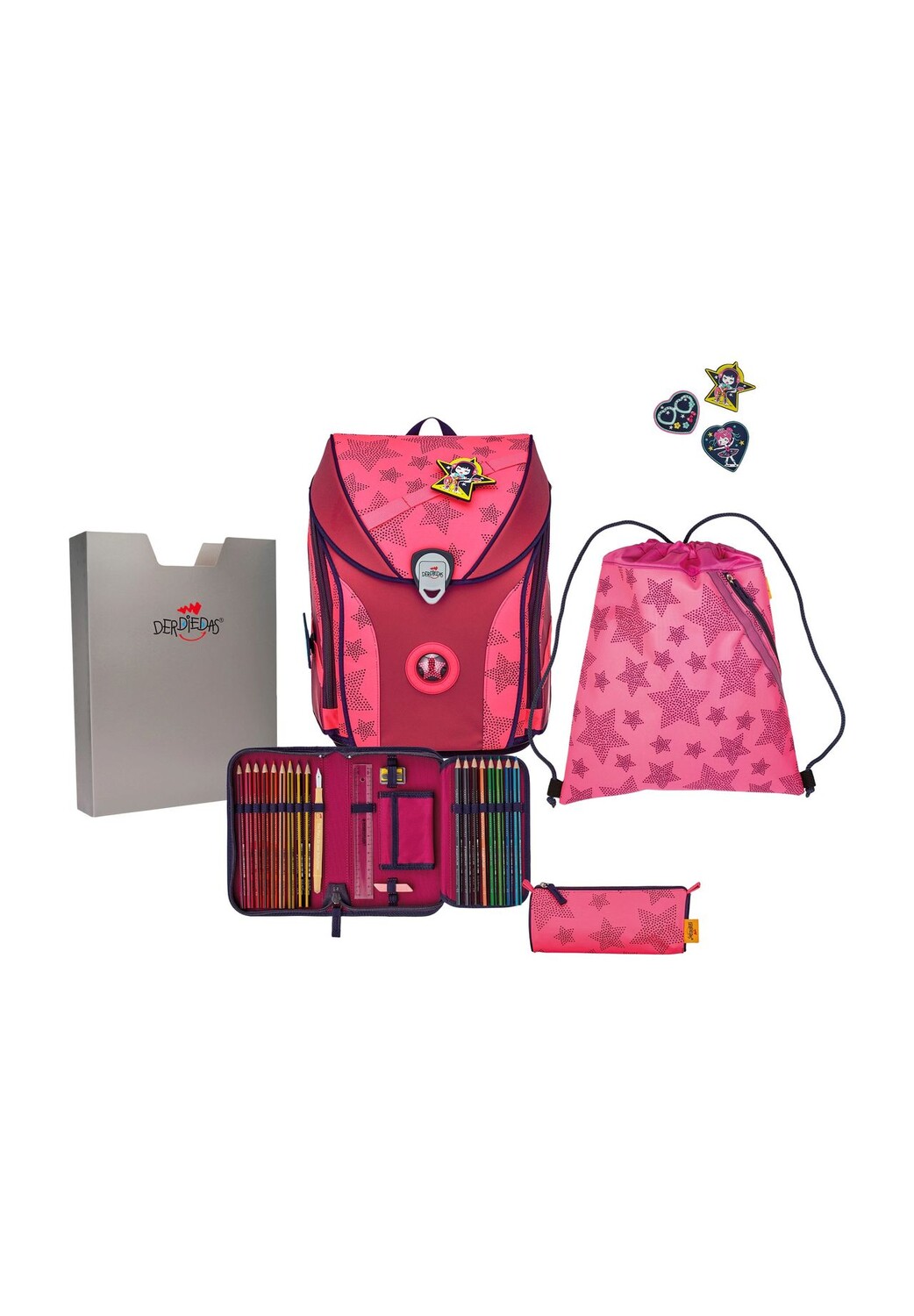 Набор школьных сумок, 6 шт DerDieDas, цвет Neon Star
Набор школьных сумок, 6 шт DerDieDas, цвет Neon Star