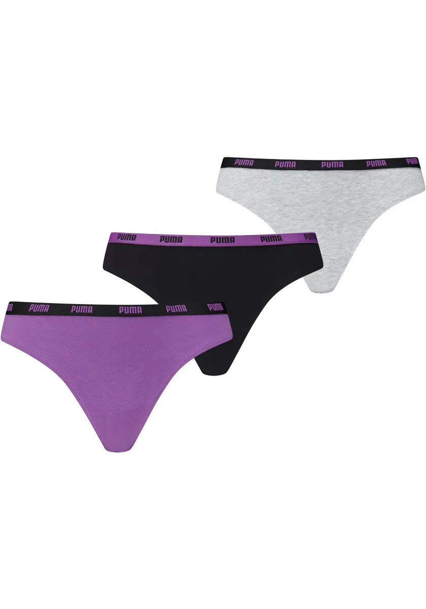 Трусики PUMA (3 шт. в упаковке), с цветным поясом с логотипом, цвет Purple-Combo 
Трусики PUMA (3 шт. в упаковке), с цветным поясом с логотипом, цвет Purple-Combo