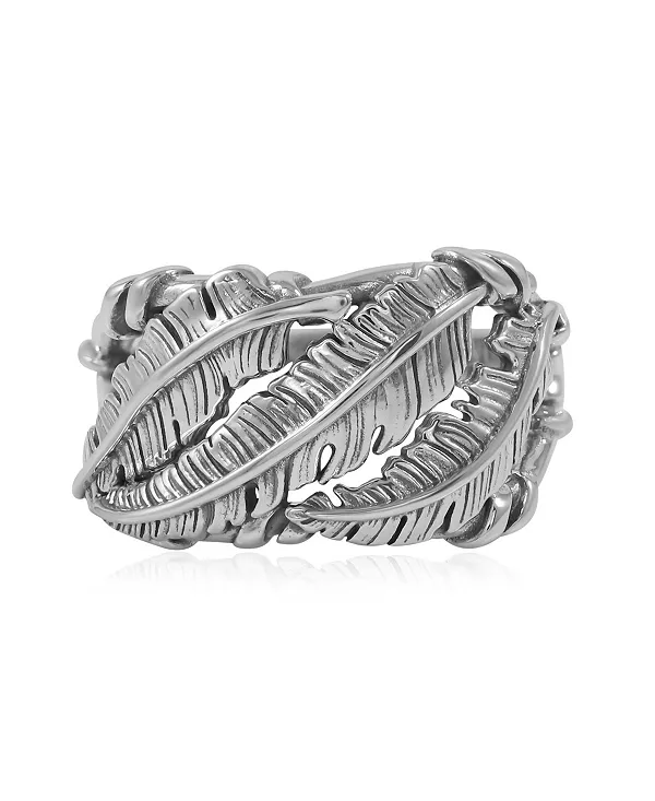 Кольцо из стерлингового серебра с тремя перьями American West Jewelry, silver
Кольцо из стерлингового серебра с тремя перьями American West Jewelry, silver