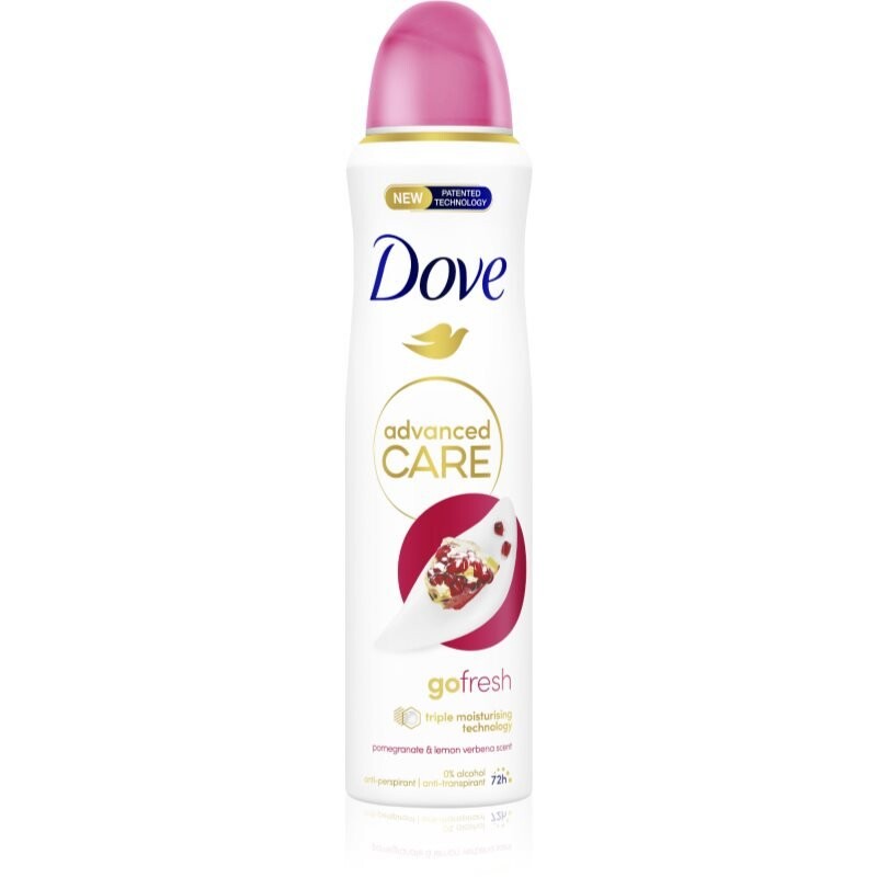 Dove Advanced Care Go Fresh безалкогольный антиперспирант Гранат и лимонная вербена 200 мл
Dove Advanced Care Go Fresh безалкогольный антиперспирант Гранат и лимонная вербена 200 мл