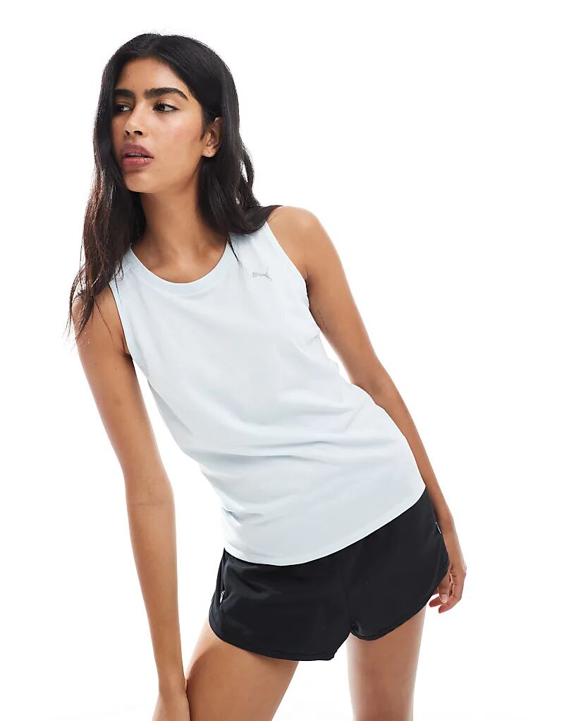 Майка Puma Run Velocity из трехслойной ткани светло-голубого цвета
Майка Puma Run Velocity из трехслойной ткани светло-голубого цвета