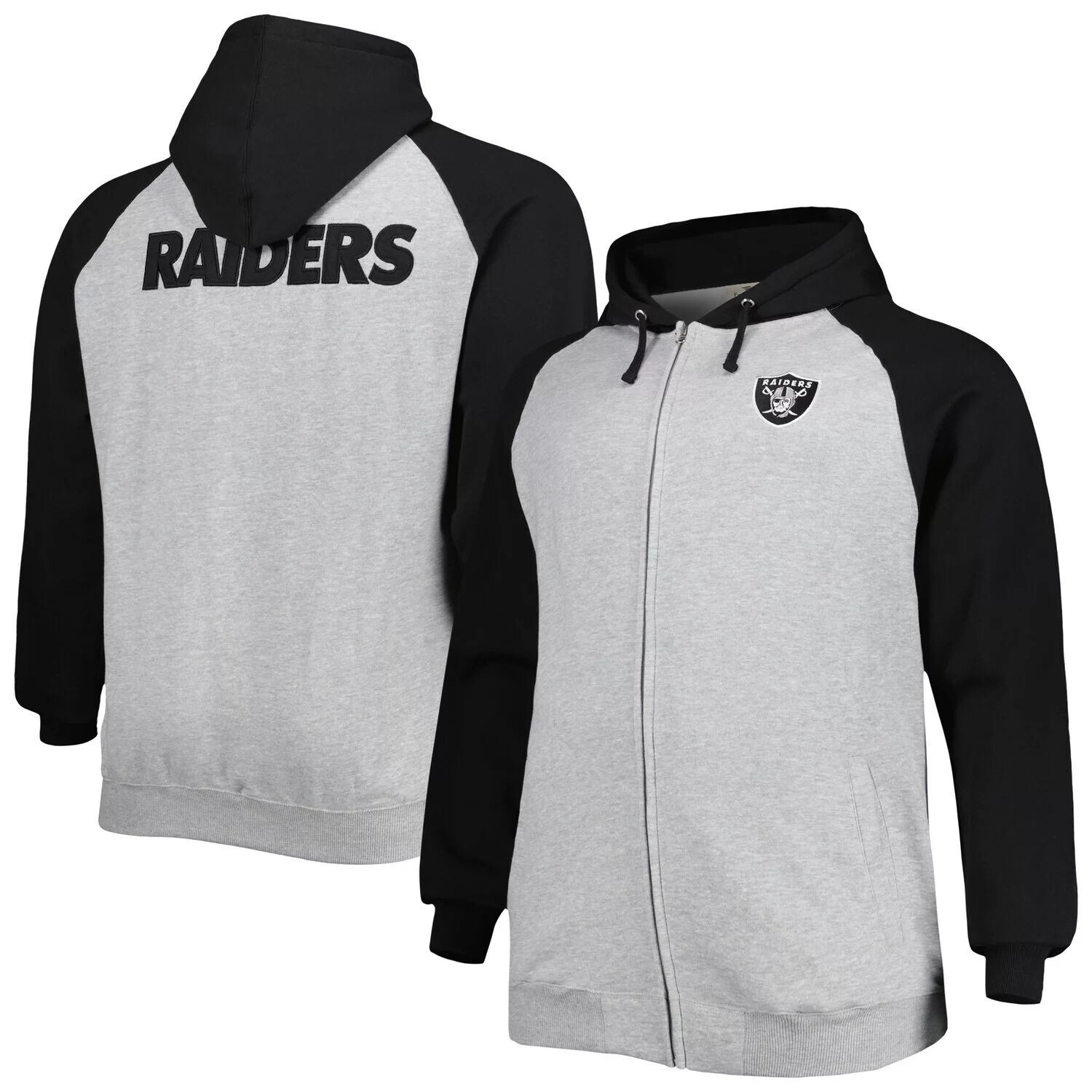 Мужская куртка с капюшоном с капюшоном цвета реглан серого цвета Las Vegas Raiders Big & Tall и молнией во всю длину, Серый, Мужская куртка с капюшоном с капюшоном цвета реглан серого цвета Las Vegas Raiders Big & Tall и молнией во всю длину
Мужская куртка с капюшоном с капюшоном цвета реглан серого цвета Las Vegas Raiders Big & Tall и молнией во всю длину, Серый, Мужская куртка с капюшоном с капюшоном цвета реглан серого цвета Las Vegas Raiders Big & Tall и молнией во всю длину