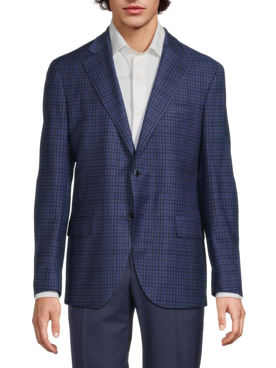 Мини-блейзер Modern Fit из смеси натуральной шерсти в клетку Lubiam, синий мульти
Мини-блейзер Modern Fit из смеси натуральной шерсти в клетку Lubiam, синий мульти