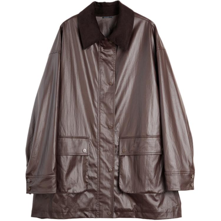 ELLE Кожаная куртка женская Coffee Lapel утепленная
ELLE Кожаная куртка женская Coffee Lapel утепленная