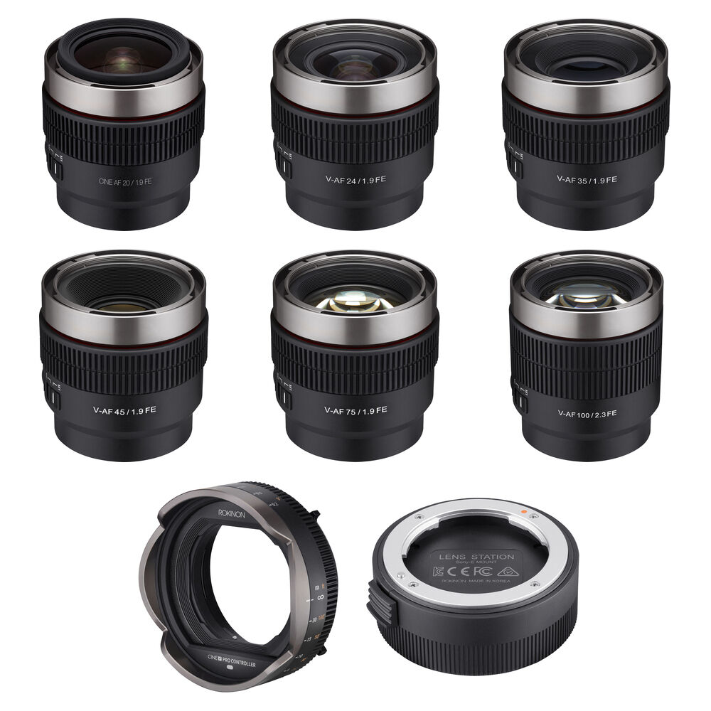 Полнокадровый комплект Rokinon Cine AF T1.9/2.3 из 6 объективов с профессиональным контроллером и станцией для объективов (Sony E)
Полнокадровый комплект Rokinon Cine AF T1.9/2.3 из 6 объективов с профессиональным контроллером и станцией для объективов (Sony E)