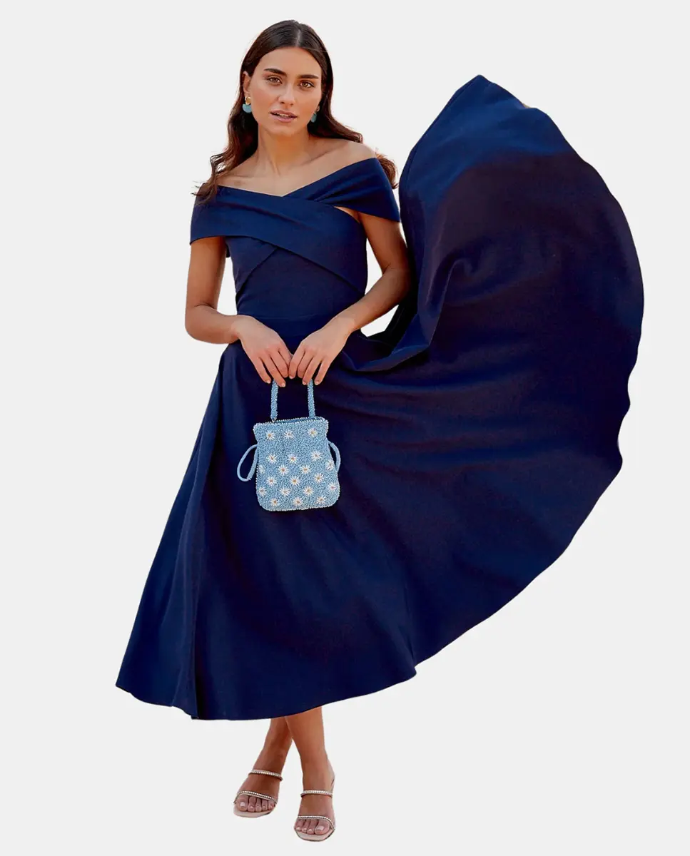 Миди-платье из крепа с воланами Miphai, темно-синий
Миди-платье из крепа с воланами Miphai, темно-синий