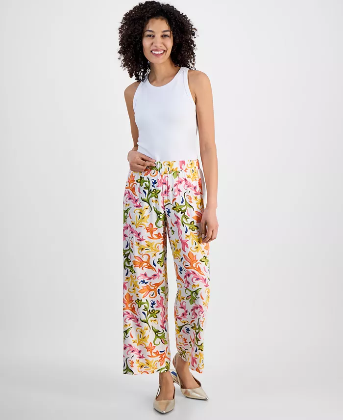 Узкие брюки с принтом на боковых вставках на резинке JM Collection, мультиколор
Узкие брюки с принтом на боковых вставках на резинке JM Collection, мультиколор