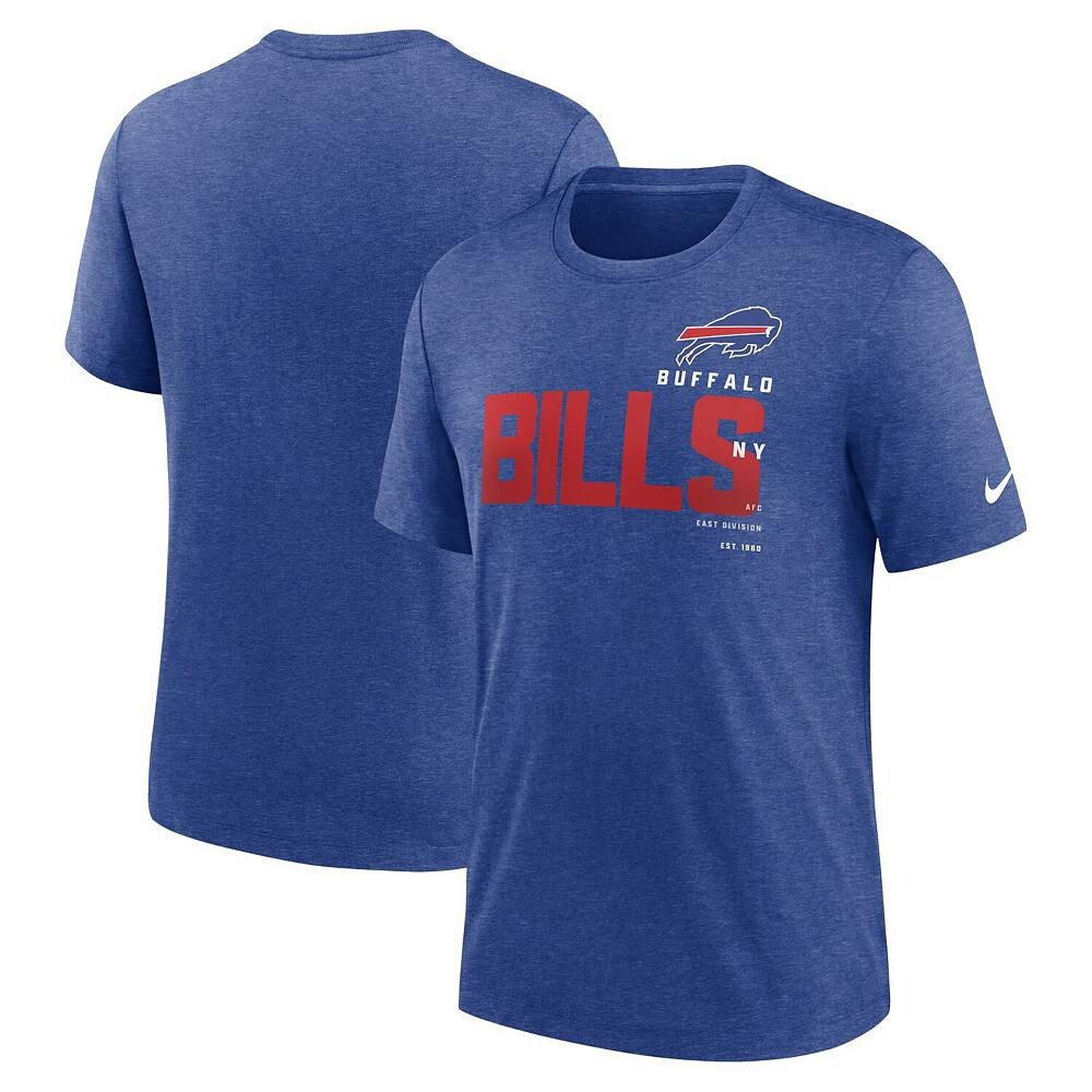 Мужская футболка Nike Heather Royal Buffalo Bills Team Tri-Blend, цвет Bil Blue
Мужская футболка Nike Heather Royal Buffalo Bills Team Tri-Blend, цвет Bil Blue