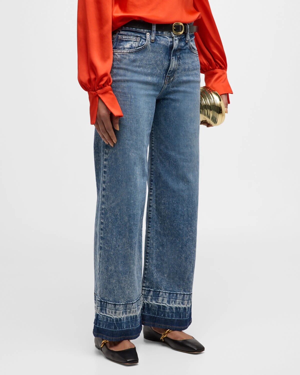 Джинсы Jude широкого кроя с завышенной талией SIMKHAI, цвет Sherwood 
Джинсы Jude широкого кроя с завышенной талией SIMKHAI, цвет Sherwood