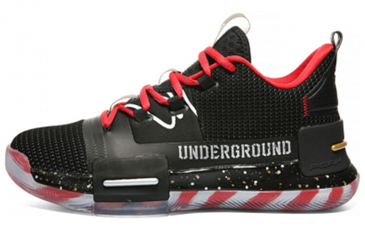 Баскетбольные кроссовки Flash мужские с низким верхом, черные/красные/синие Peak