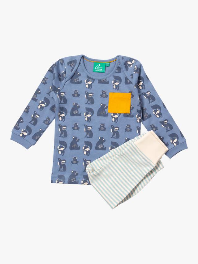 Детский комплект из органического хлопка: принтованная кофточка и полосатые джоггеры Little Green Radicals
Детский комплект из органического хлопка: принтованная кофточка и полосатые джоггеры Little Green Radicals