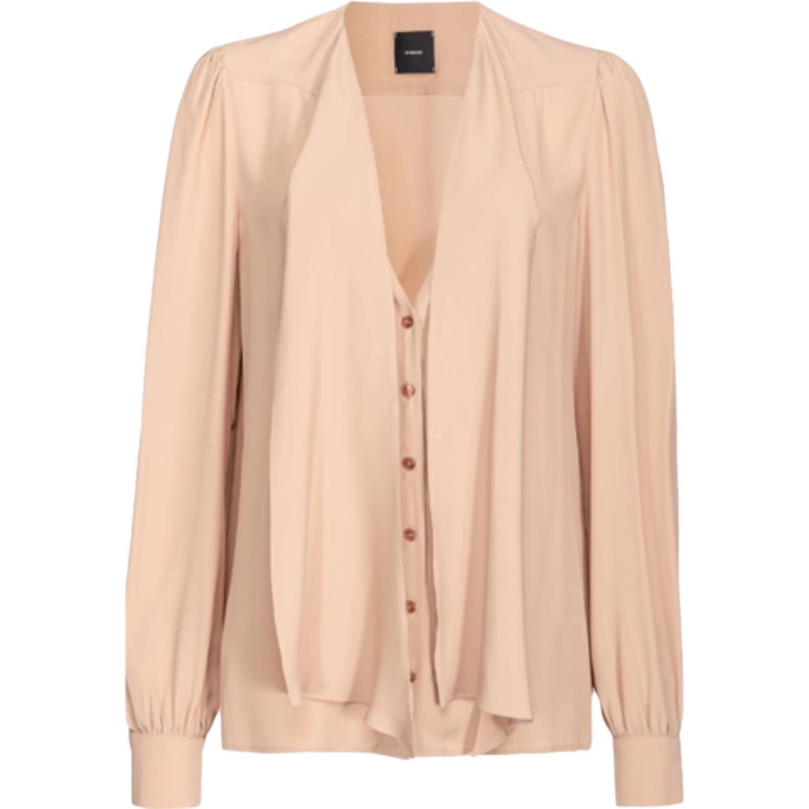 Блузка с воротником бантом PINKO, бежевый
Блузка с воротником бантом PINKO, бежевый