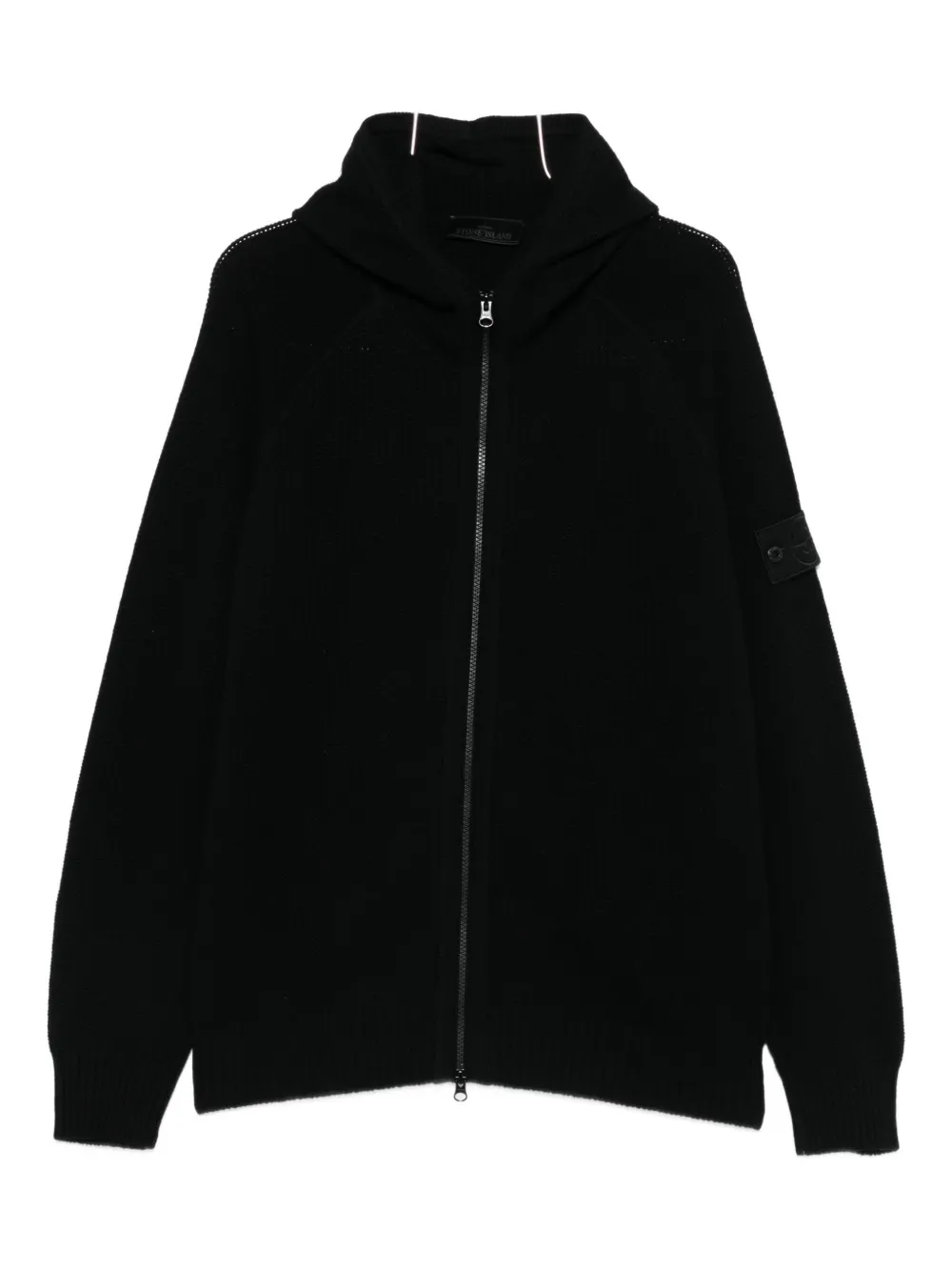 Толстовка с капюшоном на молнии Stone Island, черный 
Толстовка с капюшоном на молнии Stone Island, черный