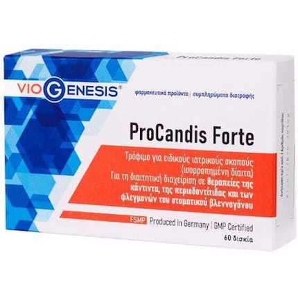Procandis Forte Пищевая добавка при воспалениях слизистой оболочки полости рта - 60 таблеток Viogenesis
Procandis Forte Пищевая добавка при воспалениях слизистой оболочки полости рта - 60 таблеток Viogenesis
