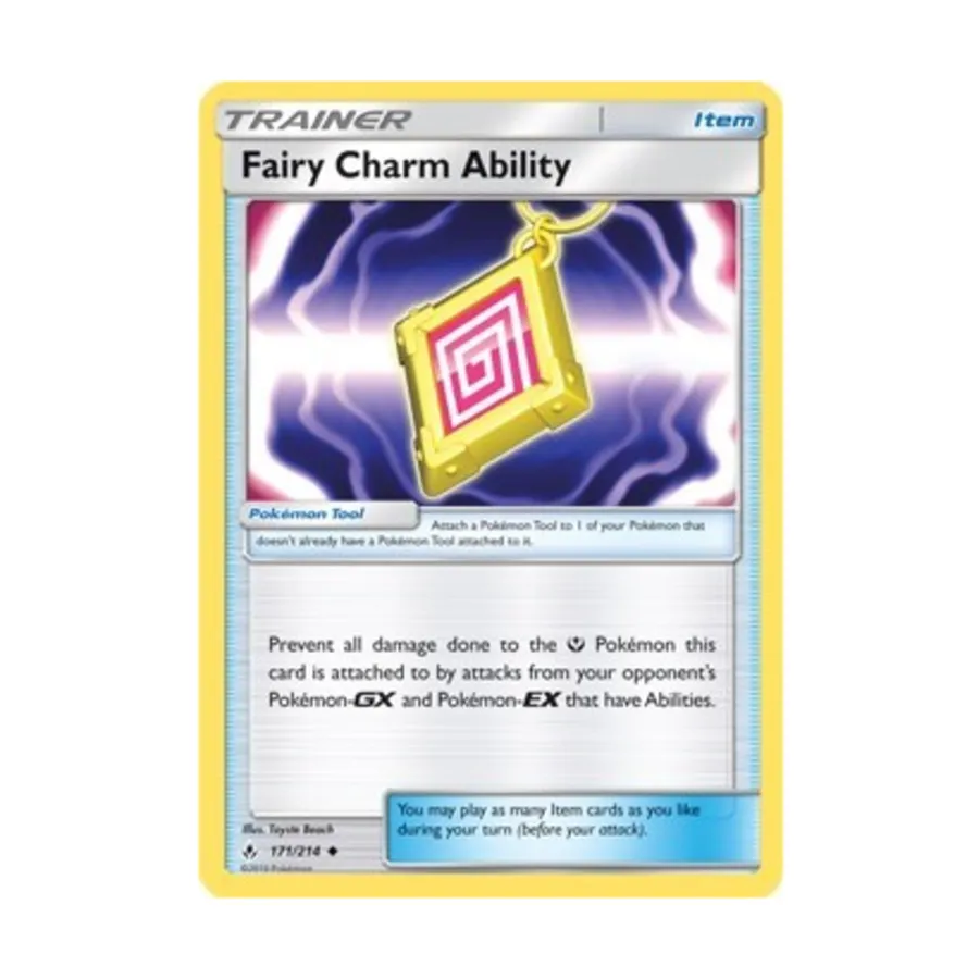 CCG Способность «Очарование феи» (U) #171, Pokemon - SM - Unbroken Bonds - Singles
CCG Способность «Очарование феи» (U) #171, Pokemon - SM - Unbroken Bonds - Singles