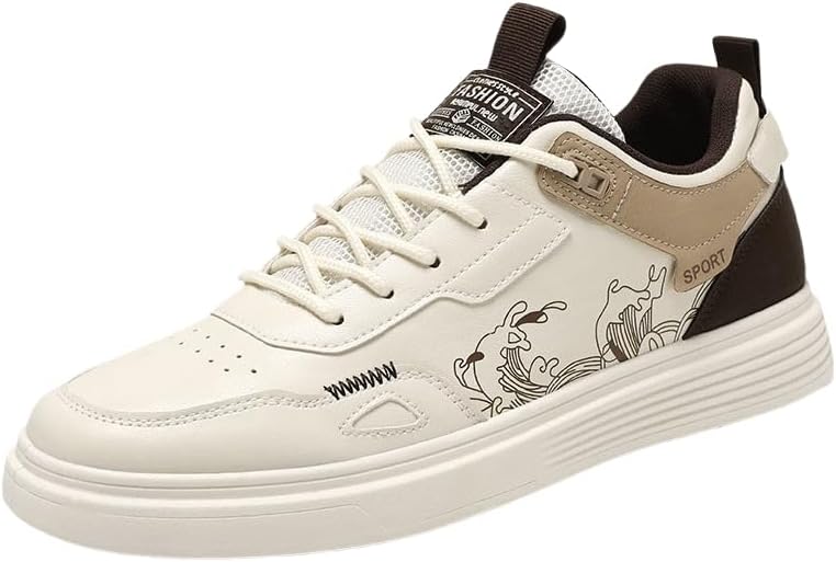 Мужские стильные низкие кеды для скейтборда - дышащие и повседневные спортивные туфли с противоскользящей подошвой и шнуровкой, подходящие на весь год Hoalox, бежевый
Мужские стильные низкие кеды для скейтборда - дышащие и повседневные спортивные туфли с противоскользящей подошвой и шнуровкой, подходящие на весь год Hoalox, бежевый