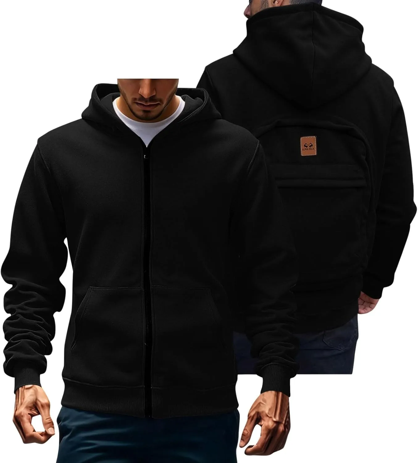 Толстовка-рюкзак для мужчин Zip Up Fleece с длинным рукавом
Толстовка-рюкзак для мужчин Zip Up Fleece с длинным рукавом