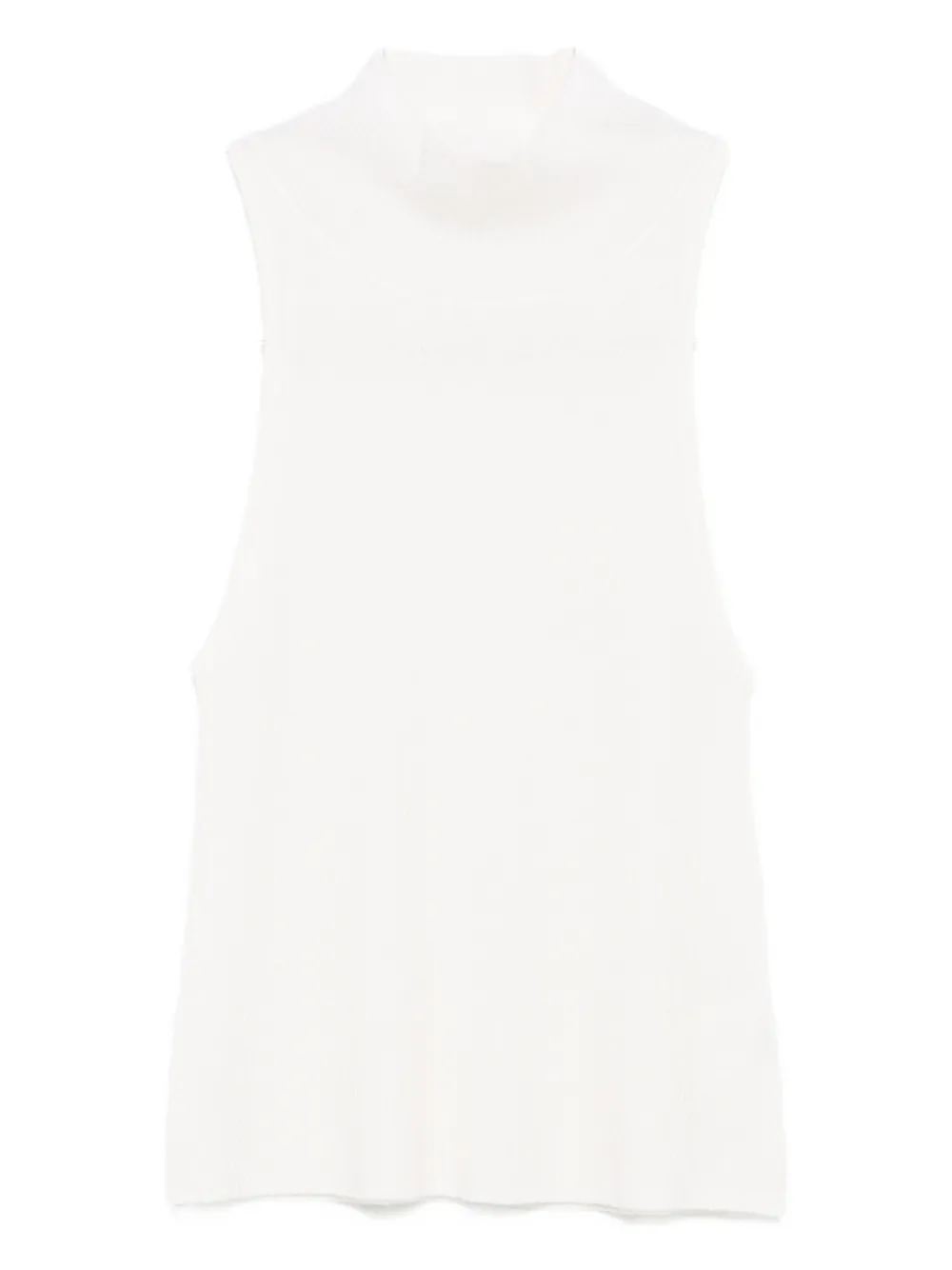 Топ с высоким воротом в рубчик St. Agni, белый 
Топ с высоким воротом в рубчик St. Agni, белый