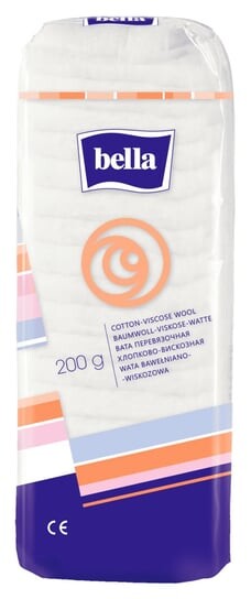 Вата для перевязочных материалов из хлопка и вискозы, 200 г. Bella 
Вата для перевязочных материалов из хлопка и вискозы, 200 г. Bella