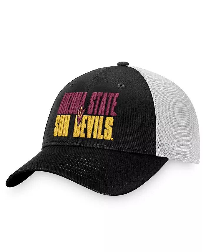 Мужская черно-белая кепка Snapback Sun Devils Stockpile Trucker штата Аризона Top Of The World
Мужская черно-белая кепка Snapback Sun Devils Stockpile Trucker штата Аризона Top Of The World