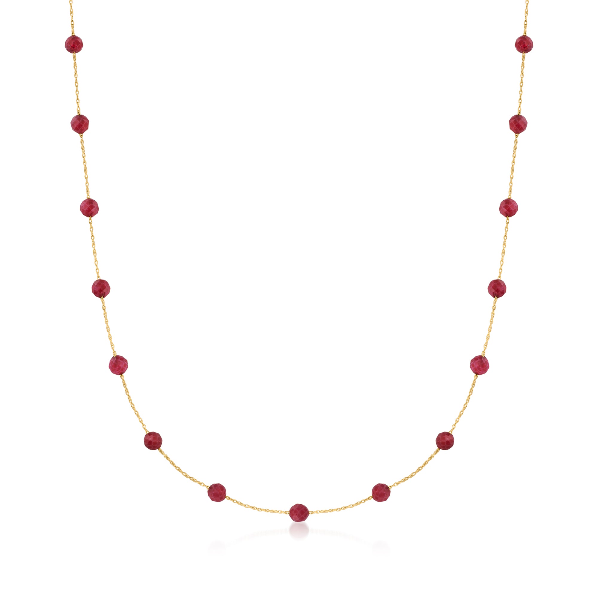 Ожерелье с бусинами Canaria Ruby Station из 10-каратного желтого золота Canaria Fine Jewelry, 18 In
Ожерелье с бусинами Canaria Ruby Station из 10-каратного желтого золота Canaria Fine Jewelry, 18 In