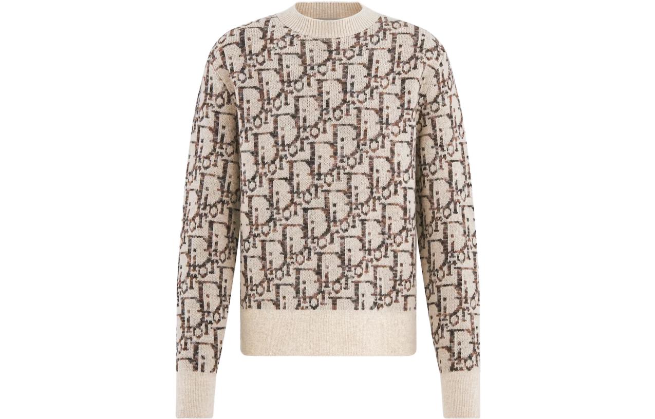 Вышитый свитер с интарсией DIOR, бежевый
Вышитый свитер с интарсией DIOR, бежевый