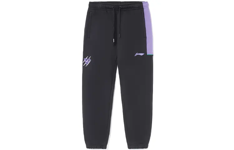 Спортивная баскетбольная коллекция трикотажные спортивные штаны мужские черные Lining, черный