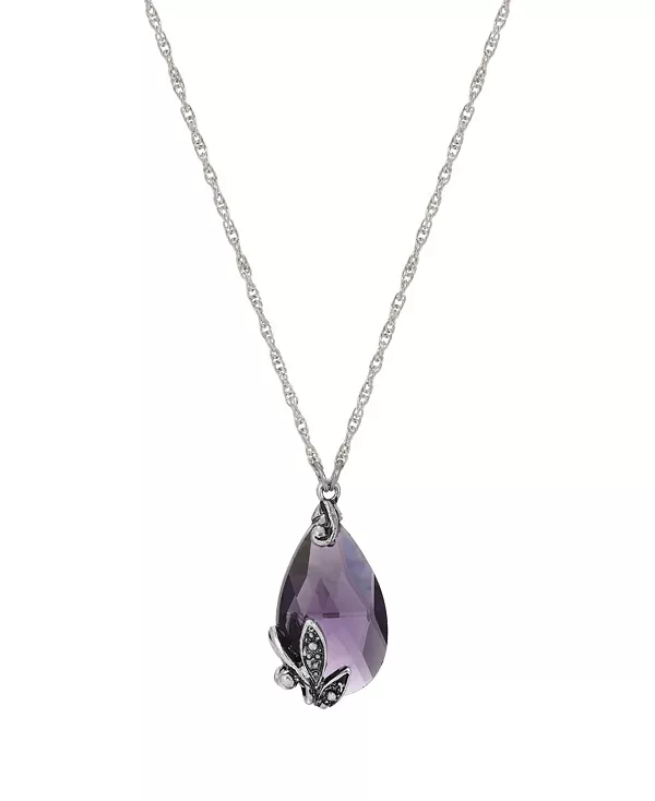 Ожерелье со стеклянной каплей 2028, purple
Ожерелье со стеклянной каплей 2028, purple