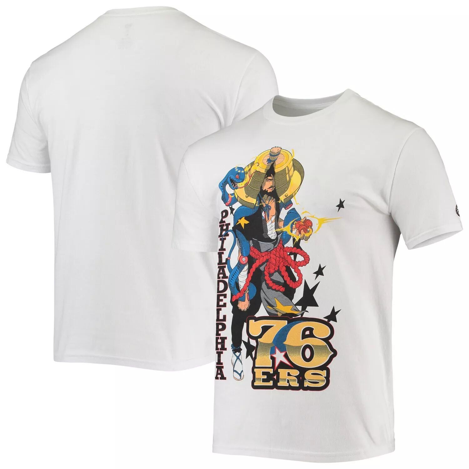 Мужская футболка NBA x McFlyy White Philadelphia 76ers с надписью Artist Series
Мужская футболка NBA x McFlyy White Philadelphia 76ers с надписью Artist Series