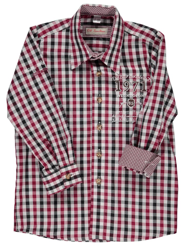 Детская традиционная рубашка Trayor бордового цвета OS-Trachten
Детская традиционная рубашка Trayor бордового цвета OS-Trachten