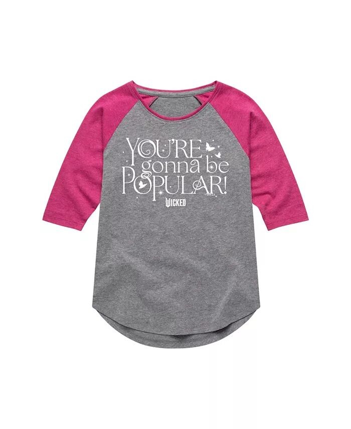 Футболка с рисунком реглан для больших девочек Wicked, серый
Футболка с рисунком реглан для больших девочек Wicked, серый