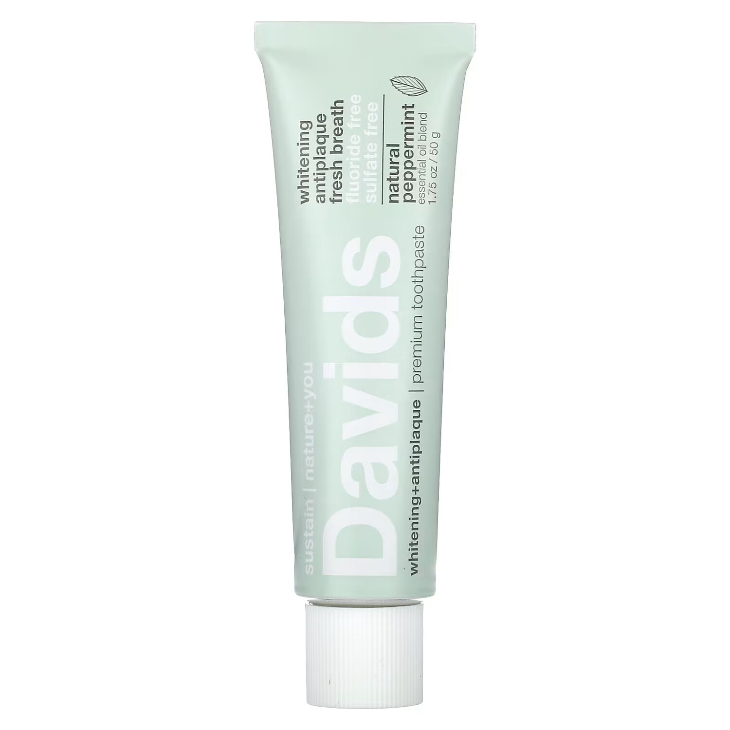 Зубная паста отбеливающая Davids Natural Toothpaste натуральная перечная мята, 50 г
Зубная паста отбеливающая Davids Natural Toothpaste натуральная перечная мята, 50 г