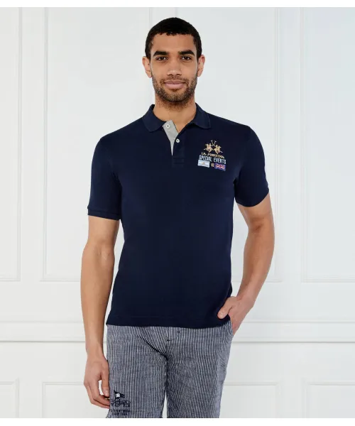 Футболка поло Regular fit La Martina, синий 
Футболка поло Regular fit La Martina, синий