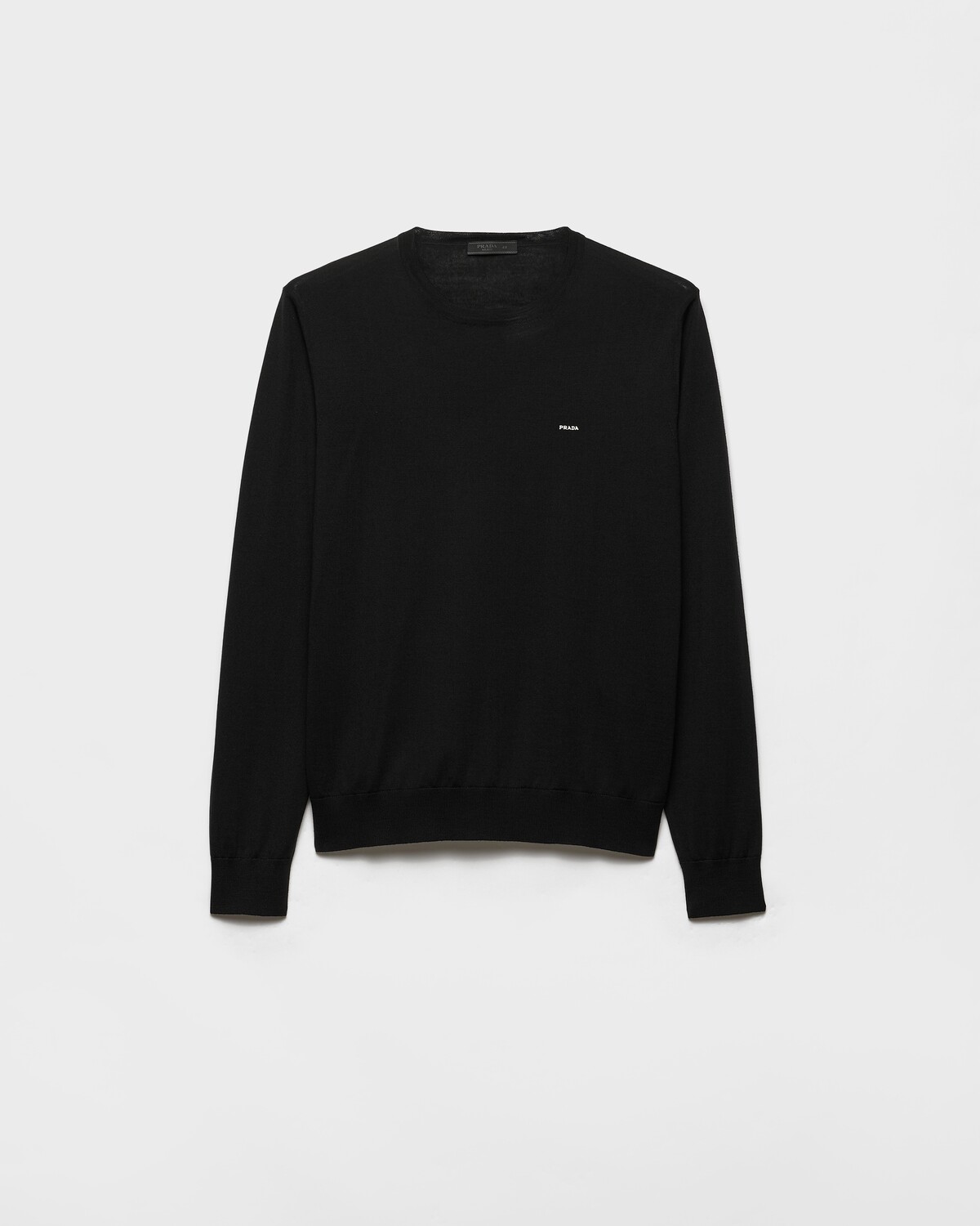 Джемпер с круглым вырезом из сверхтонкой шерсти Prada, черный
Джемпер с круглым вырезом из сверхтонкой шерсти Prada, черный
