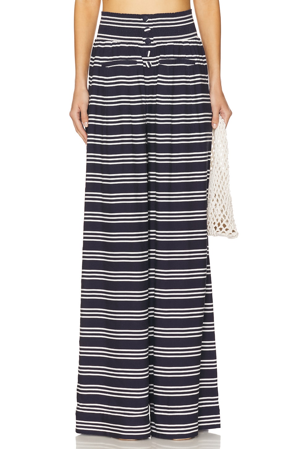 Брюки-палазцо на пуговицах Weworewhat, navy & off white
Брюки-палазцо на пуговицах Weworewhat, navy & off white