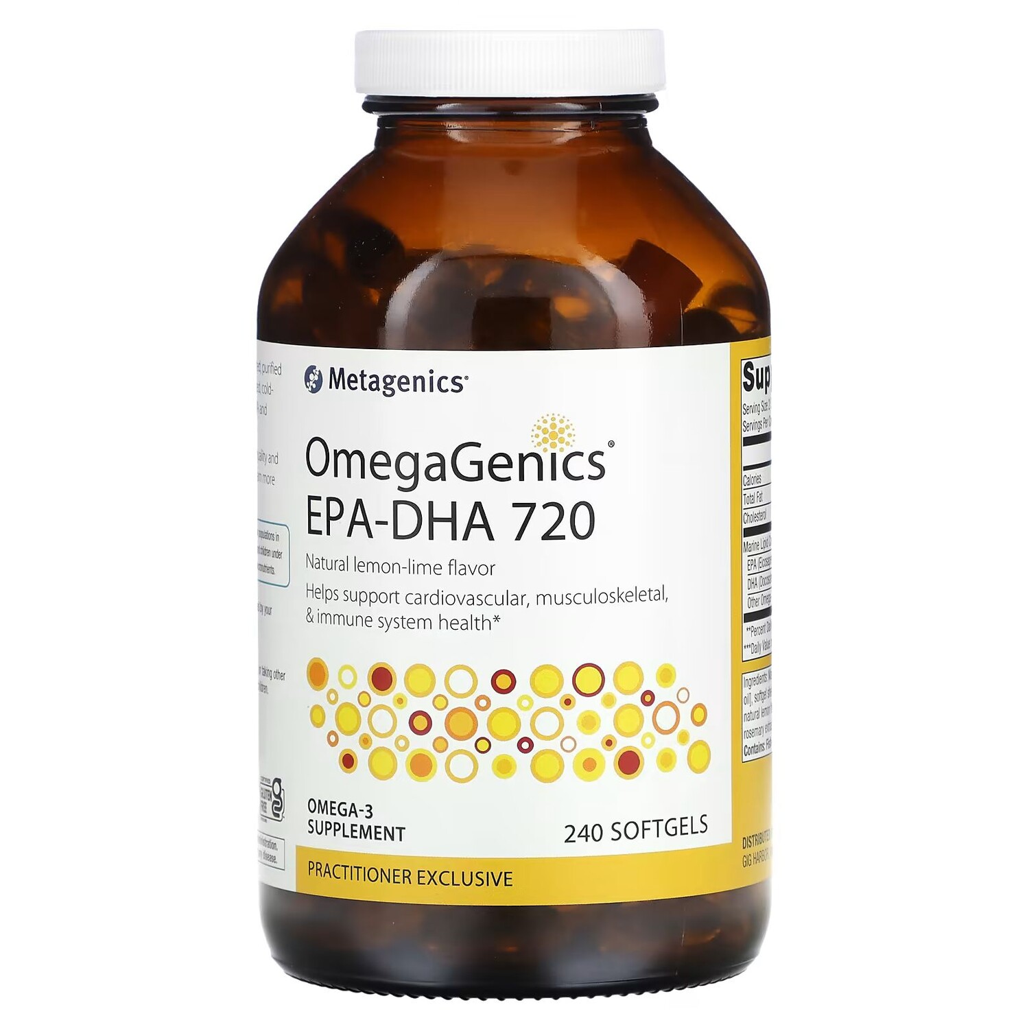 OmegaGenics EPA-DHA 720, натуральный лимон и лайм, 240 мягких таблеток Metagenics
OmegaGenics EPA-DHA 720, натуральный лимон и лайм, 240 мягких таблеток Metagenics