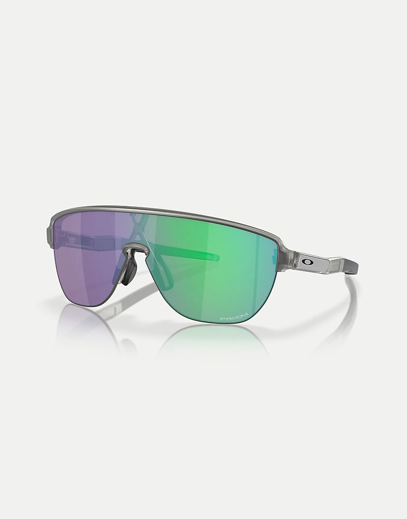 Серые солнцезащитные очки Oakley Corridor Shield с зелеными зеркальными линзами
Серые солнцезащитные очки Oakley Corridor Shield с зелеными зеркальными линзами