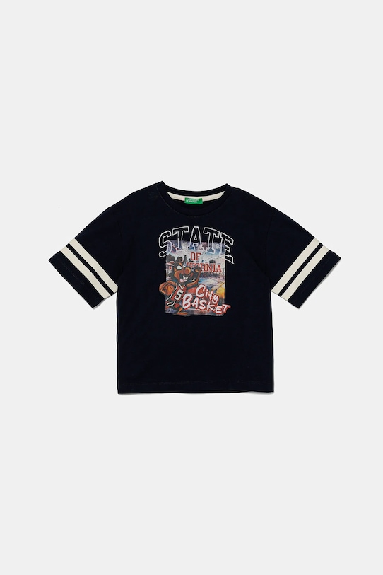 Детская хлопковая футболка United Colors Of Benetton, темно-синий
Детская хлопковая футболка United Colors Of Benetton, темно-синий