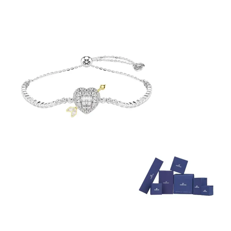 Браслет Idyllia с подвеской в виде сердца Swarovski, белый
Браслет Idyllia с подвеской в виде сердца Swarovski, белый