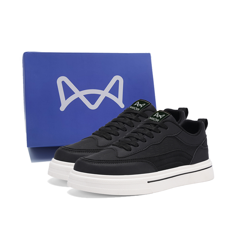 MIIOW Антискользящие износостойкие низкие скейтерские кроссовки мужские Black Box, цвет Black Box 
MIIOW Антискользящие износостойкие низкие скейтерские кроссовки мужские Black Box, цвет Black Box