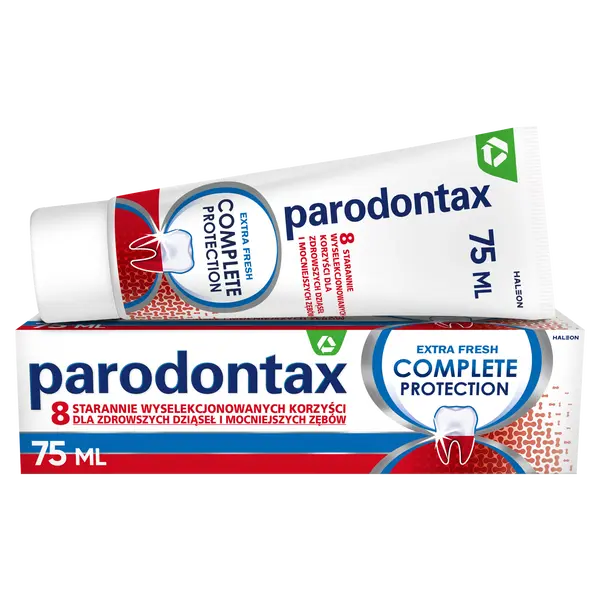 Освежающая зубная паста, 75 мл Parodontax Complete protection
Освежающая зубная паста, 75 мл Parodontax Complete protection