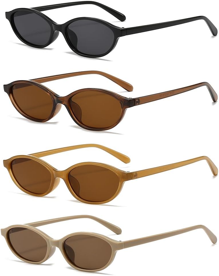 4 шт. маленьких овальных женских солнцезащитных очков в стиле ретро, винтажные дизайнерские солнцезащитные очки 90-х годов Generic, Black,dark Brown,light Brown,beige
4 шт. маленьких овальных женских солнцезащитных очков в стиле ретро, винтажные дизайнерские солнцезащитные очки 90-х годов Generic, Black,dark Brown,light Brown,beige