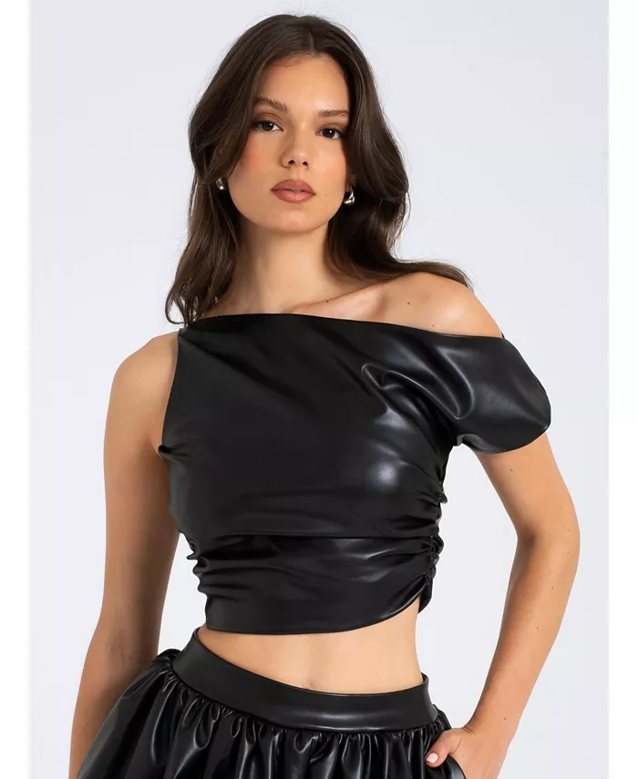 Женская майка Yara из искусственной кожи с вырезом-лодочкой Miss Circle, черный
Женская майка Yara из искусственной кожи с вырезом-лодочкой Miss Circle, черный