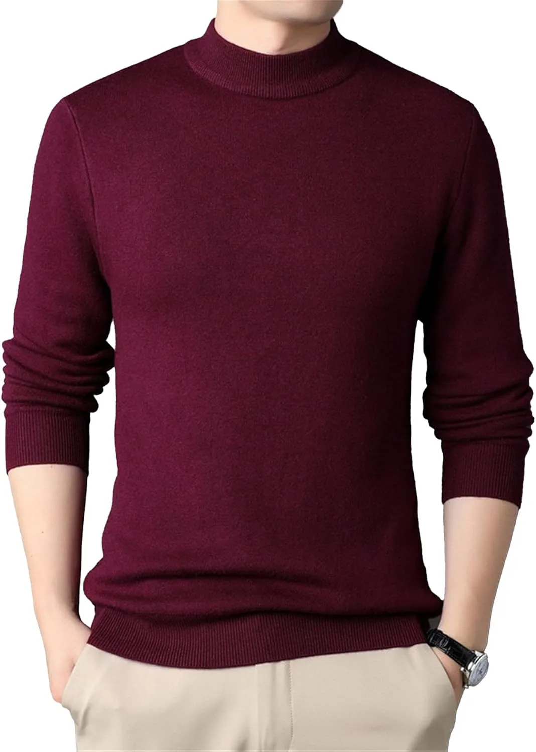 Мужской свитер-водолазка с длинным рукавом Slim Fit QOAAIE
Мужской свитер-водолазка с длинным рукавом Slim Fit QOAAIE