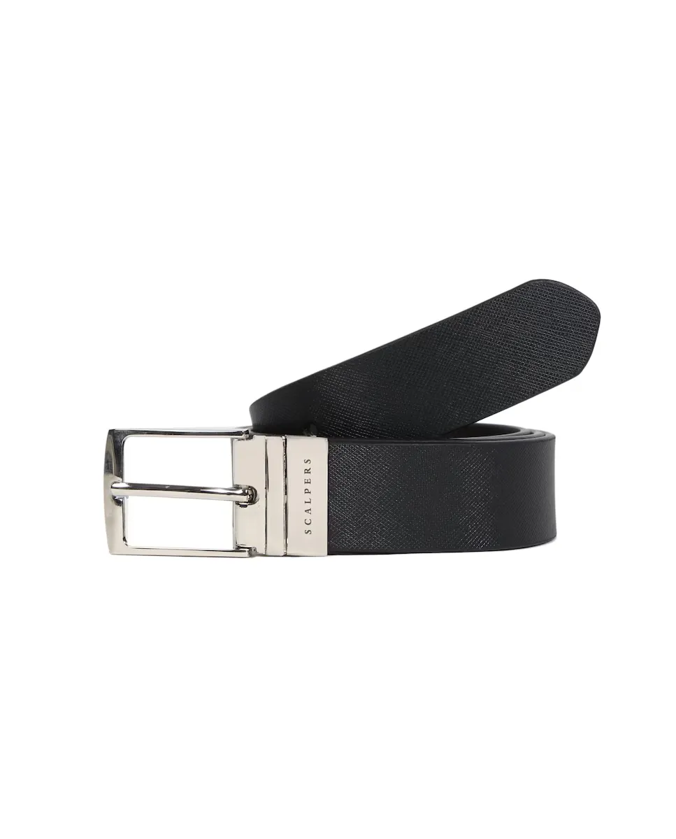 Мужской двухцветный кожаный ремень Scalpers, чёрный
Мужской двухцветный кожаный ремень Scalpers, чёрный