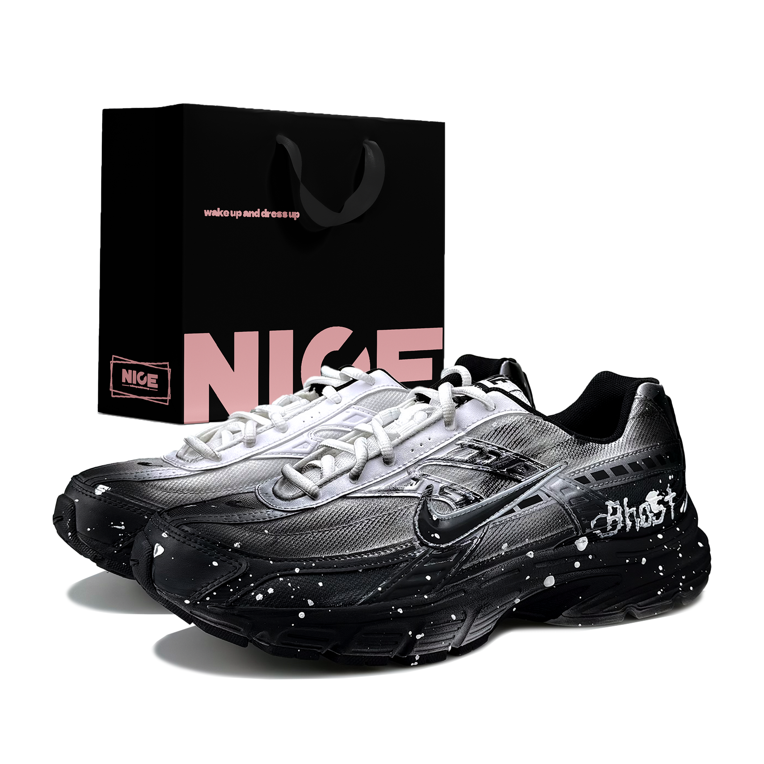 Nike Кроссовки Initiator с низким верхом, устойчивые к истиранию, мужские, черно-белые 
Nike Кроссовки Initiator с низким верхом, устойчивые к истиранию, мужские, черно-белые